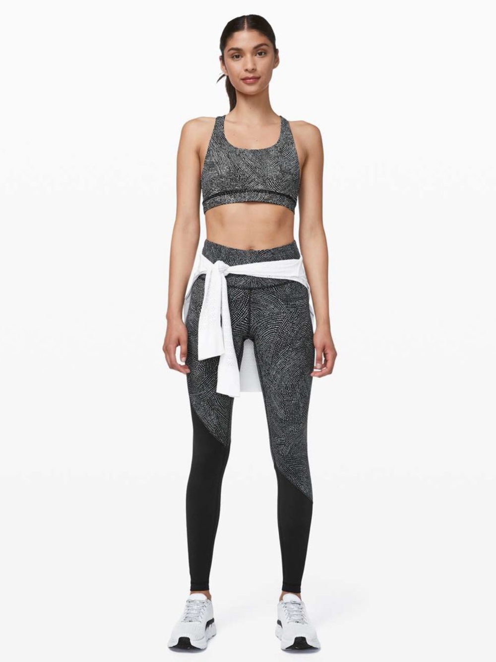 lululemon athletica Black & White Patterned High-Rise Leggings